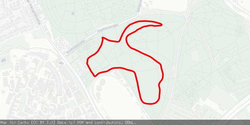 Kartenansicht der Strecke